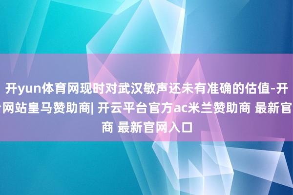开yun体育网现时对武汉敏声还未有准确的估值-开云平台网站皇马赞助商| 开云平台官方ac米兰赞助商 最新官网入口